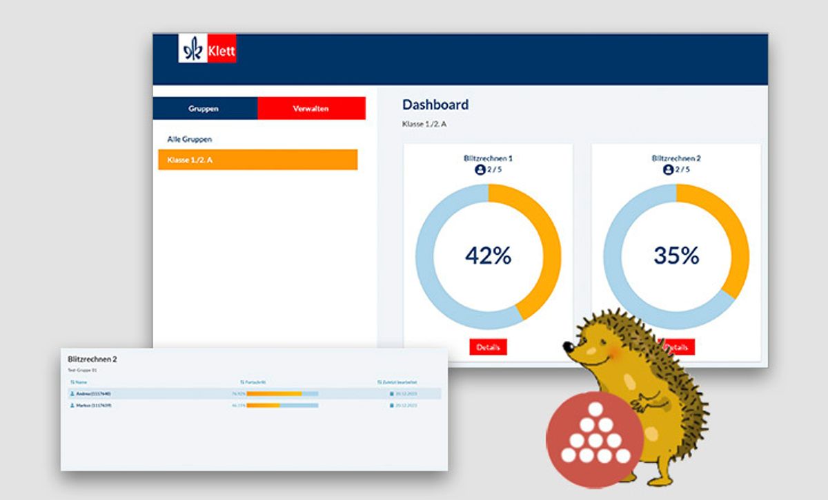 SZB Blitzrechnen Dashboard Karussell klett und balmer